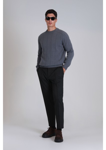 Lusi Spor Erkek Chino Pantolon Slim Fit Siyah