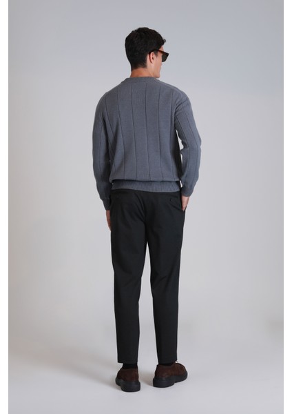 Lusi Spor Erkek Chino Pantolon Slim Fit Siyah