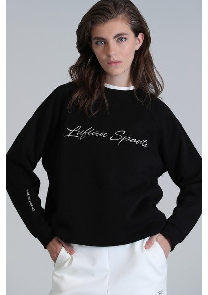 Loved Kadın Örme Sweatshırt Siyah modelleri