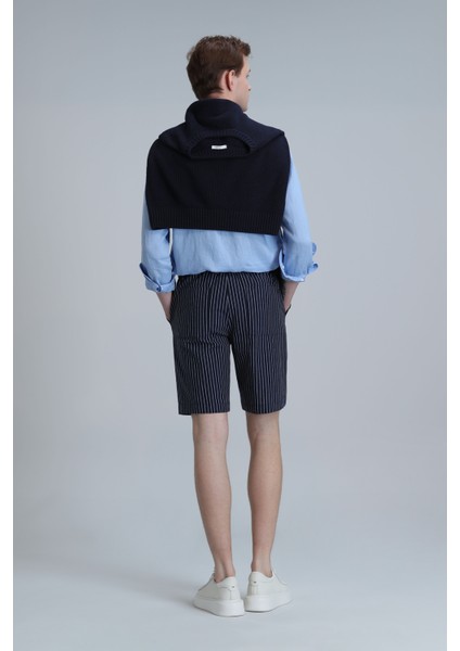 Curtıs Spor Erkek Chino Şort Slim Fit Lacivert