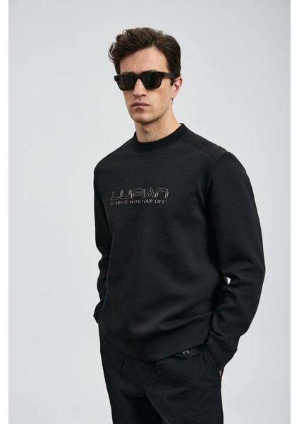Luther Erkek Sweatshirt Siyah modelleri