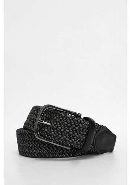 Karman Erkek Örgü Kemer Siyah