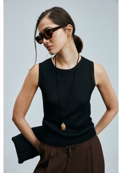 Emma Kadın Keten Karışımlı Kazak Siyah modelleri