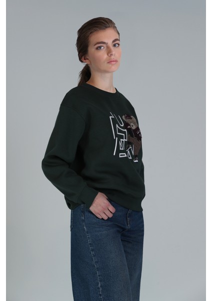 Pıtcher Kadın Örme Sweatshırt Siyah