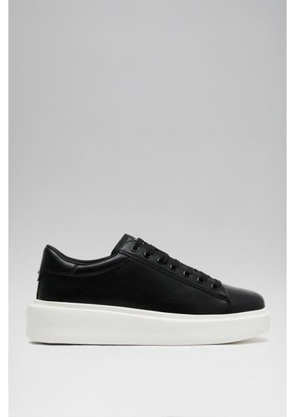 Gage Erkek Deri Sneaker Ayakkabı Siyah