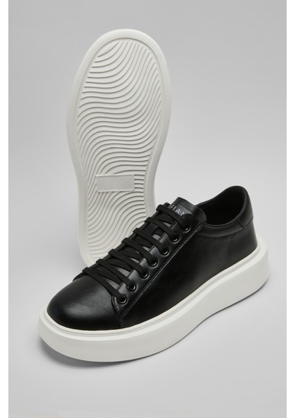 Gage Erkek Deri Sneaker Ayakkabı Siyah fırsatları