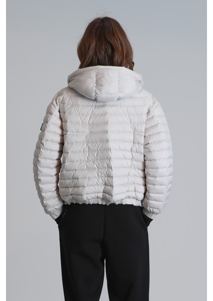 Elen Kaz Tüyü Kadın Mont Siyah