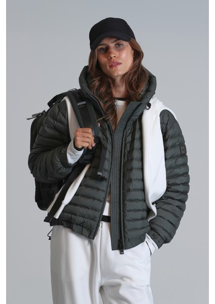 Elen Kaz Tüyü Kadın Mont Siyah modelleri