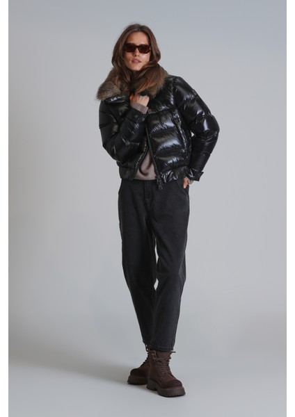 Daısy Kaz Tüyü Kadın Mont Siyah fiyatları