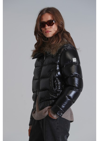 Daısy Kaz Tüyü Kadın Mont Siyah modelleri