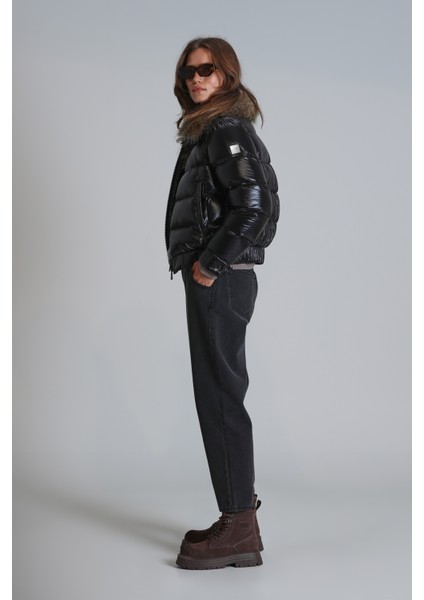 Daısy Kaz Tüyü Kadın Mont Siyah fırsatları