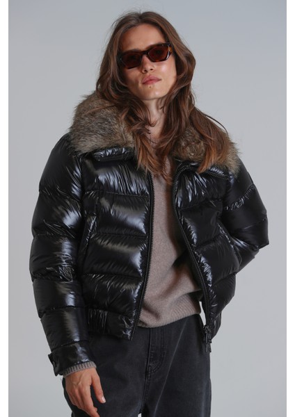 Daısy Kaz Tüyü Kadın Mont Siyah indirimleri