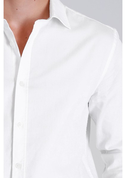 Ferla Erkek Basic Gömlek Slim Fit Lacivert modelleri