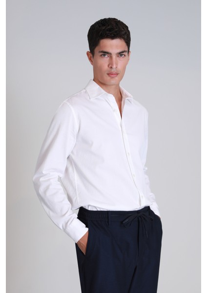 Ferla Erkek Basic Gömlek Slim Fit Lacivert indirimleri