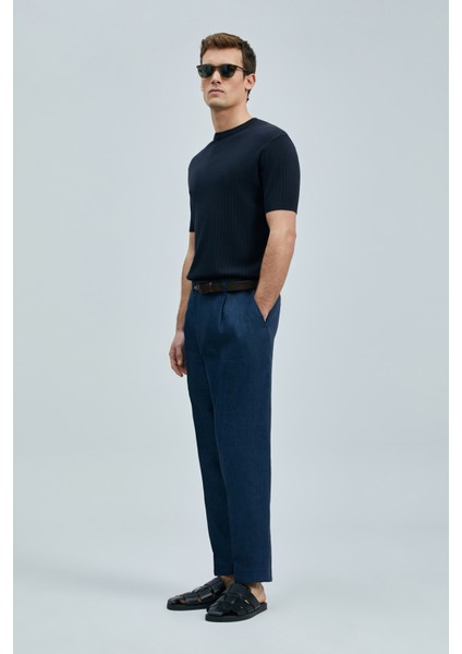 Alberto Smart Erkek Chino Pantolon Comfort Pileli Lacivert fiyatları