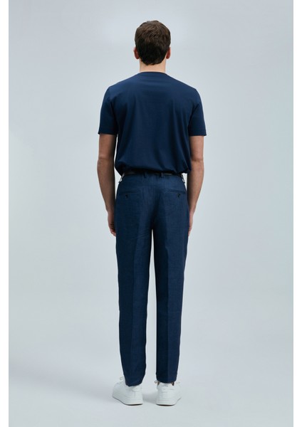 Alberto Smart Erkek Chino Pantolon Comfort Pileli Lacivert