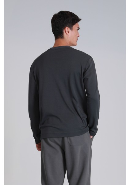 Patrıce Erkek Uzun Kol Tişört Siyah