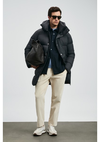 Vıctor Kaz Tüyü Erkek Mont Siyah fırsatları