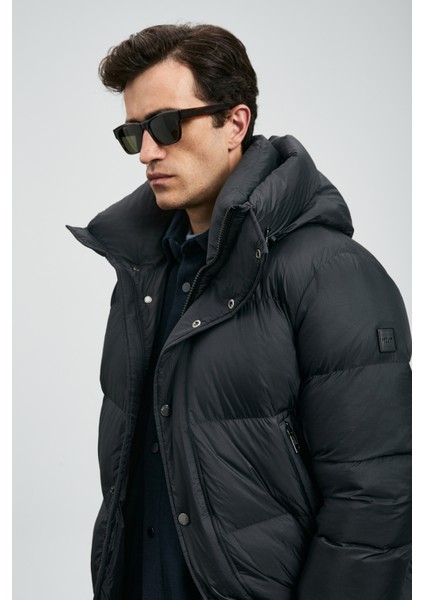 Vıctor Kaz Tüyü Erkek Mont Siyah indirimleri