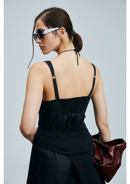 Selene Kadın Askılı Keten Elbise indirimleri