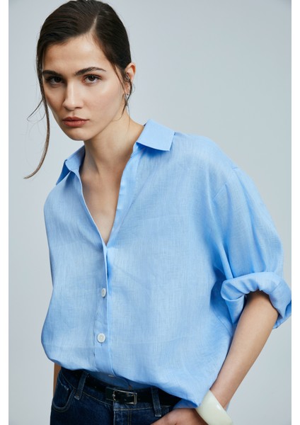 Juturna Kadın Keten Gömlek modelleri