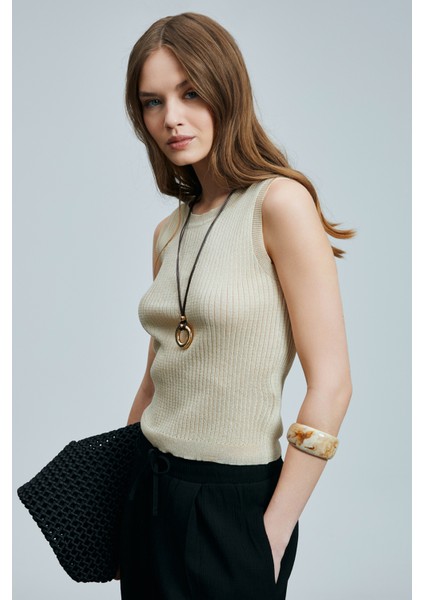 Emma Kadın Keten Karışımlı Kazak Siyah