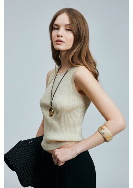 Emma Kadın Keten Karışımlı Kazak Siyah