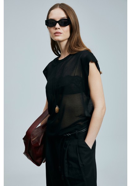 Pearl Kadın Kazak Siyah