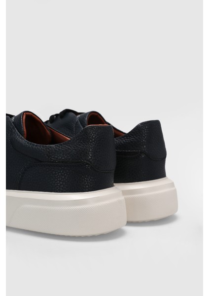 Tommy Erkek Deri Sneaker Ayakkabı Siyah