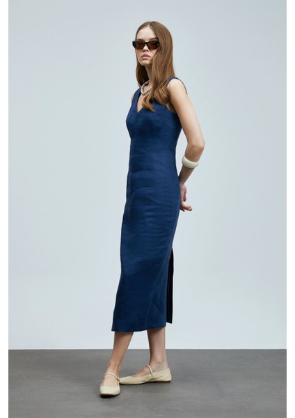 Honey Kadın Kolsuz Keten Elbise fiyatları