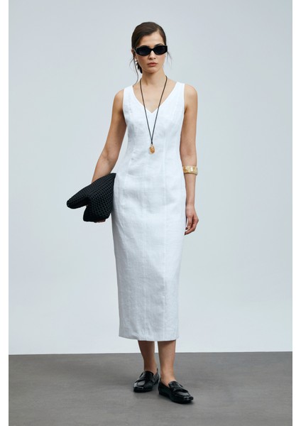 Honey Kadın Kolsuz Keten Elbise fiyatları