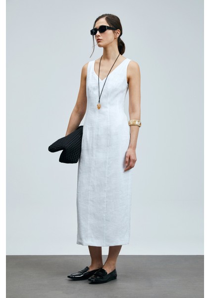 Honey Kadın Kolsuz Keten Elbise indirimleri