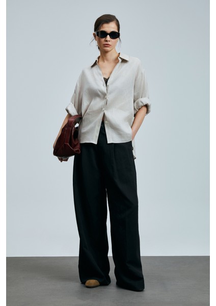 Juturna Kadın Keten Gömlek