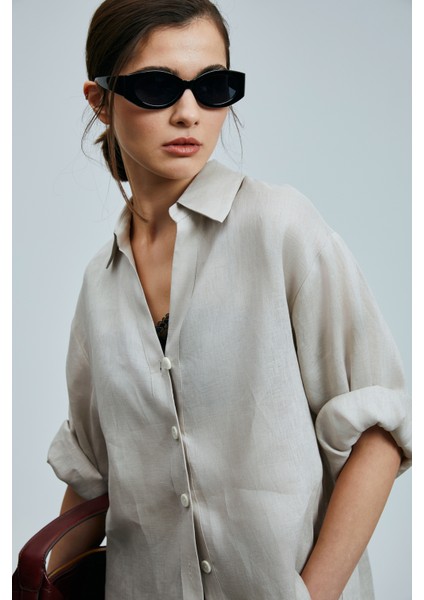 Juturna Kadın Keten Gömlek modelleri