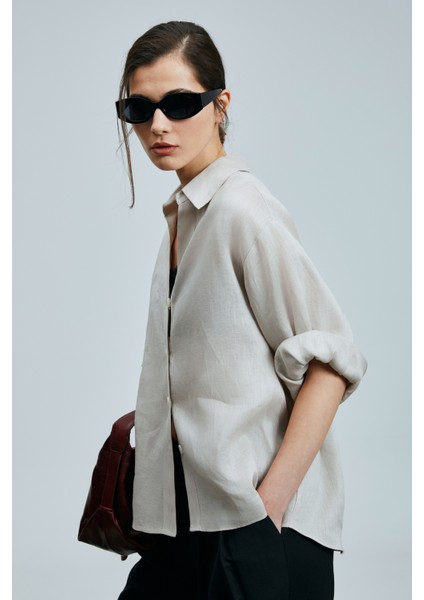 Juturna Kadın Keten Gömlek