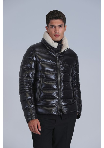 Mark Kaz Tüyü Erkek Mont Siyah modelleri