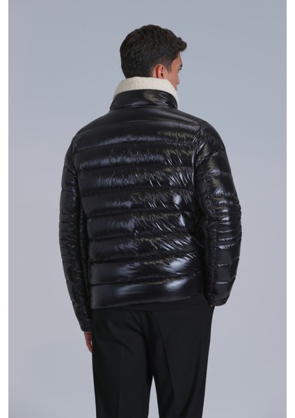 Mark Kaz Tüyü Erkek Mont Siyah