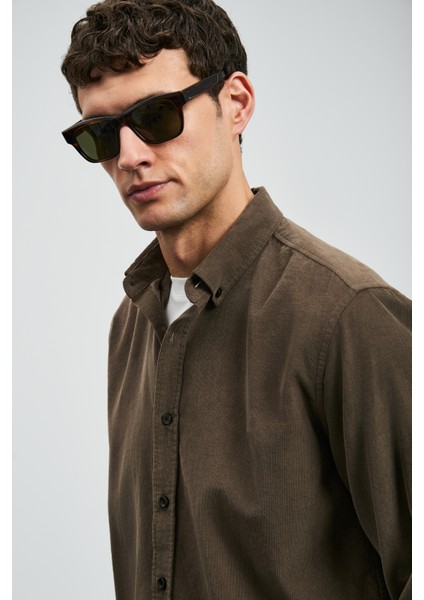 Drew Erkek Basic Gömlek Regular Fit Lacivert fiyatları