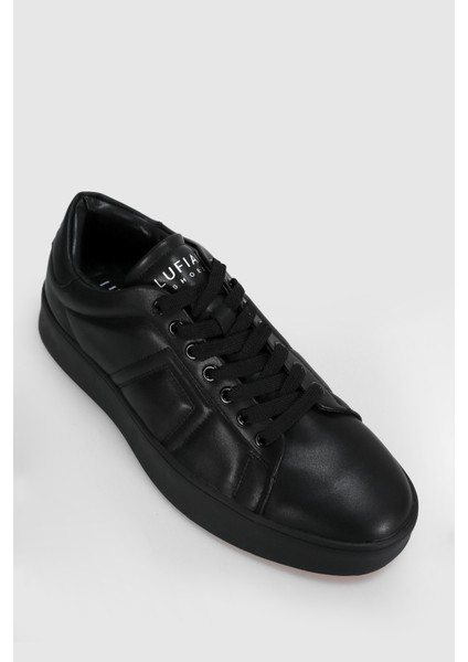 Zeus Erkek Deri Sneaker Ayakkabı Siyah modelleri