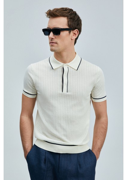 Dante Erkek Pamuklu Kazak Kırık Beyaz modelleri