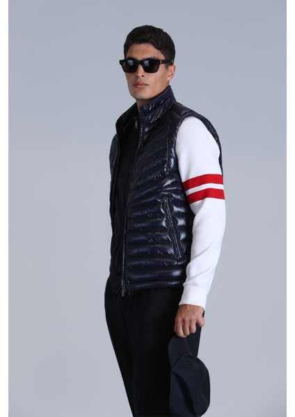 Axel Kaz Tüyü Erkek Yelek Siyah