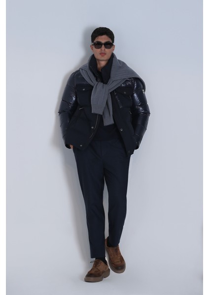 Genıus Kaz Tüyü Erkek Mont Siyah