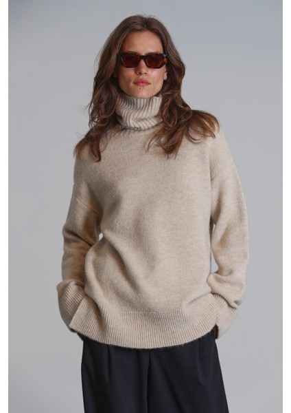 Melbourne Kadın Kazak Bej modelleri