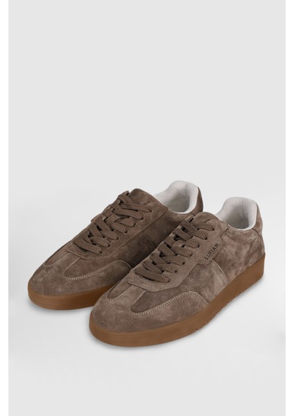 Pele Erkek Deri Sneaker Ayakkabı Kahverengi modelleri