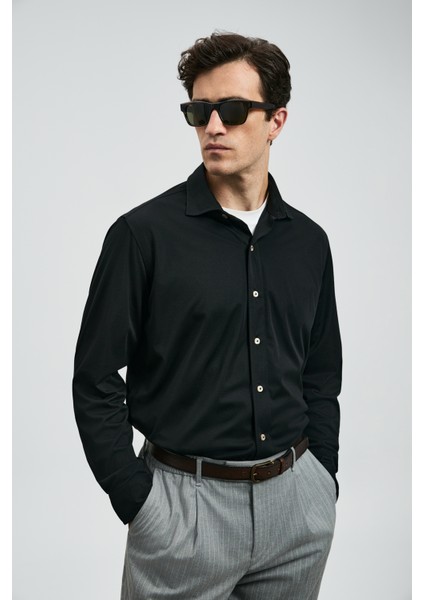 Carl Erkek Basic Gömlek Regular Fit Siyah indirimleri