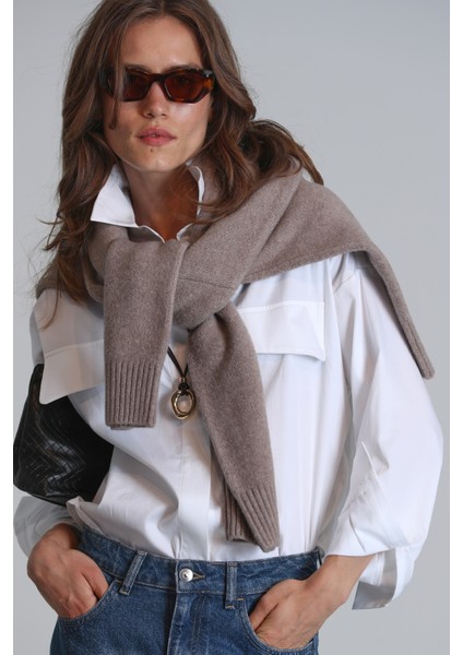 Duncan Kadın Gömlek Regular Fit Beyaz modelleri