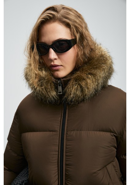 Sunshıne Kaz Tüyü Kadın Mont Siyah fırsatları