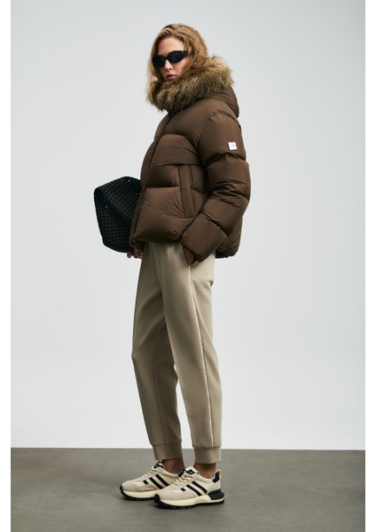 Sunshıne Kaz Tüyü Kadın Mont Siyah