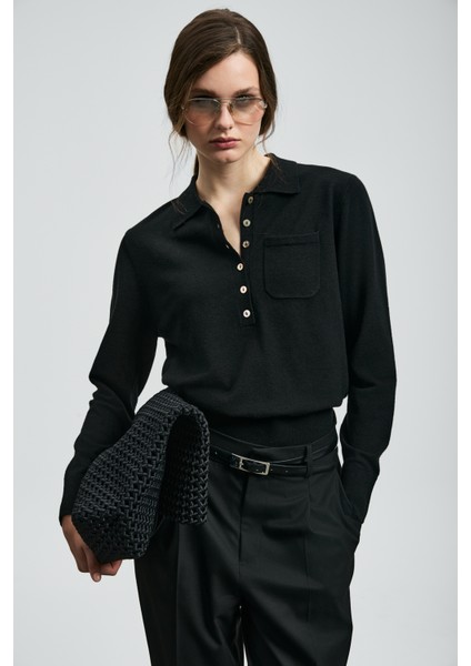 Laura Kadın Kazak Siyah