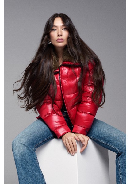 Daısy Kaz Tüyü Kadın Mont Siyah